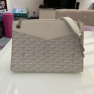 Rouette White Leather Bag